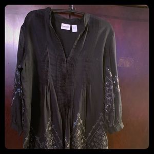 Long top with embellishments